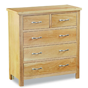 Trinity Petite Oak 2 over 3 drawer chest