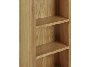 Bristol oak slim bookcase