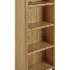 Bristol oak slim bookcase