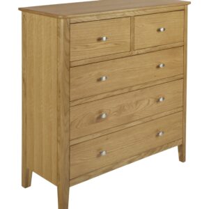 Bristol oak 2 over 3  drawer chest
