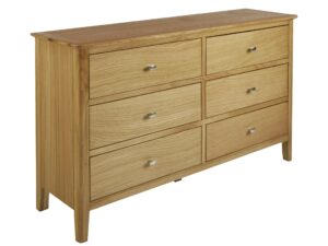 Bristol oak 6 drawer chest
