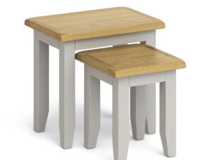 Surrey oak painted nest of 2 tables