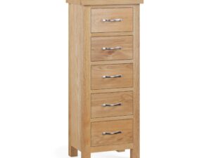 Trinity Petite Oak narrow tallboy