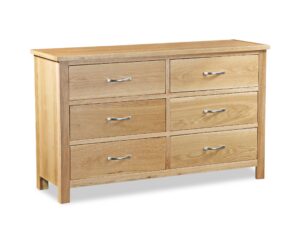 Trinity Petite Oak 6 drawer chest