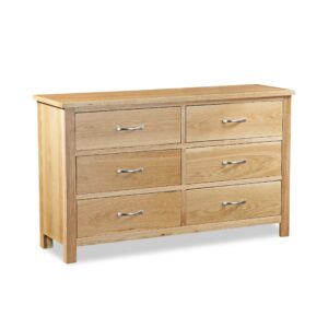 Trinity Petite Oak 6 drawer chest