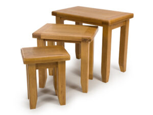Hampshire oak nest of 3 tables