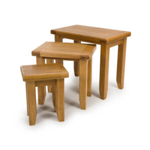 Hampshire oak nest of 3 tables