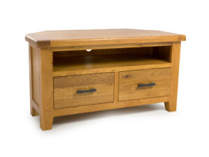 Hampshire oak corner TV unit