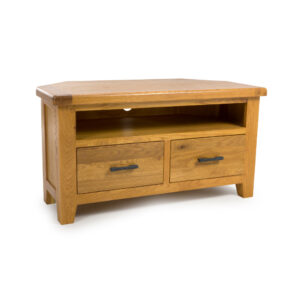 Hampshire oak corner TV unit