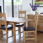 Hampshire oak drawer leaf table