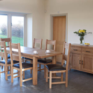 Hampshire oak large extending table