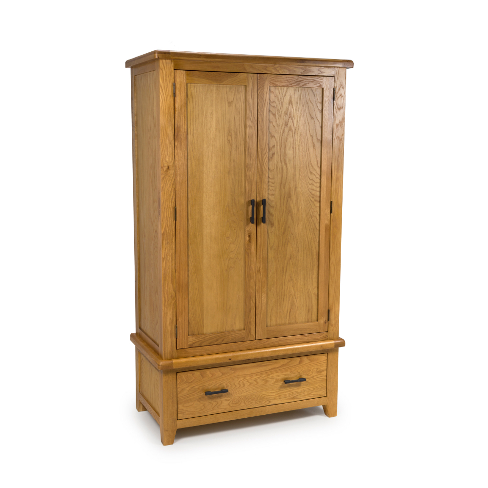 Ham-422. Jpg Hampshire oak 2 door 2 drawer wardrobe