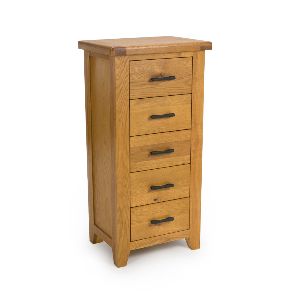 Ham-428. Jpg Hampshire oak 5 drawer slim chest