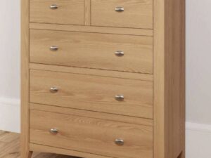 Galaxy oak 2 over 3 chest of drawers