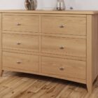 Galaxy oak 2 over 3 chest of drawers