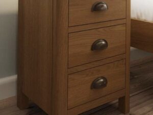 Ramsgate oak 3 drawer bedside