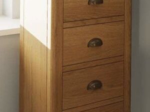 Ramsgate oak 5 drawer narrow chest