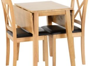 Mason double drop leaf table and two chairs