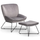 Milla accent chair with stool