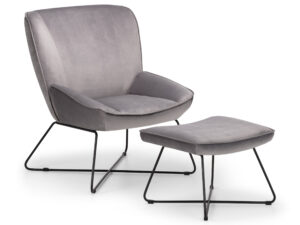 Milla accent chair with stool