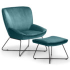 Milla accent chair with stool