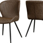 Quebec straight edge dining table and four chairs