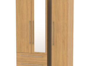 Sherwood 3 door mirrored 2 drawer robe