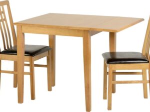 Vienna drop leaf table and two chairs