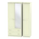 Warwick 3 door mirrored wardrobe with drawers