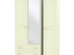 Warwick 3 door mirrored wardrobe with drawers
