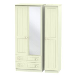 Warwick 3 door mirrored wardrobe with drawers