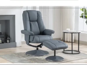 Denver leather swivel chair with FREE stool