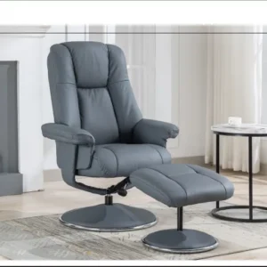 Denver leather swivel chair with FREE stool