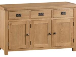 Comet Oak 3 door 3 drawer sideboard