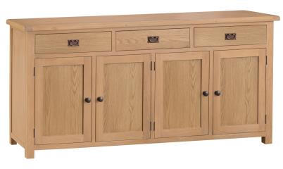 D_co-4ds. Jpg Comet oak 4 door 3 drawer sideboard