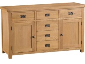 Comet Oak 2 door 6 drawer sideboard
