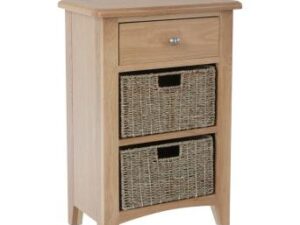 Galaxy oak 1 drawer 2 basket unit