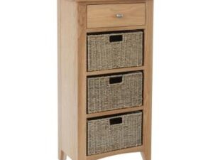 Galaxy oak 1 drawer 3 basket unit