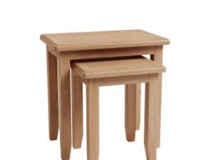 Galaxy oak nest of 2 tables