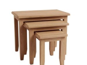 Galaxy oak nest of 3 tables