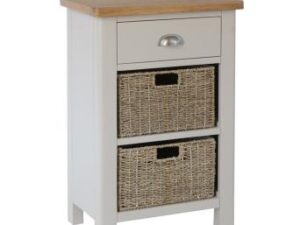 Ramsgate Oak Painted 1 drawer 2 basket unit