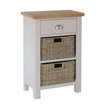 D_ra-c12-tr. Jpg Ramsgate oak painted 1 drawer 2 basket unit