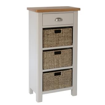 D_ra-c13-tr. Jpg Ramsgate oak painted 1 drawer 3 basket unit