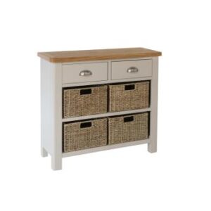 Ramsgate Oak Painted 2 drawer 4 basket unit