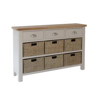 D_ra-c36-tr. Jpg Ramsgate oak painted 3 drawer 6 basket unit