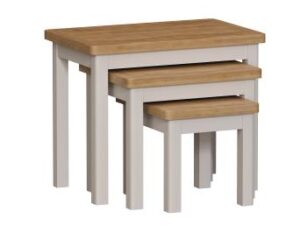 Ramsgate Oak Painted nest of 3 tables