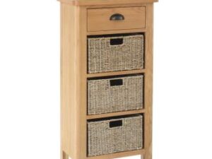 Ramsgate Oak 1 drawer 3 basket unit