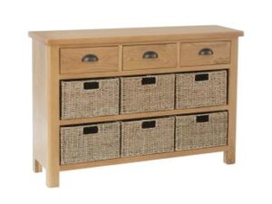 Ramsgate Oak 3 drawer 6 basket unit