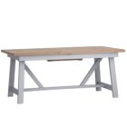 Eastry oak painted 1. 8m refectory butterfly extending dining table