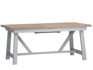 Eastry Oak painted 1.8m refectory butterfly extending dining table